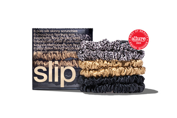 Gemischte Leopard Skinny Scrunchies