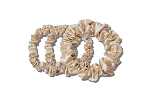 BACK TO BASICS BLOND MIDI/LARGE SCRUNCHIE SET