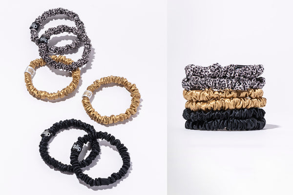 Gemischte Leopard Skinny Scrunchies
