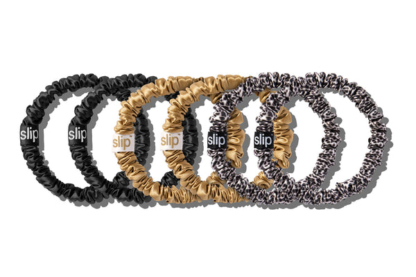 Gemischte Leopard Skinny Scrunchies